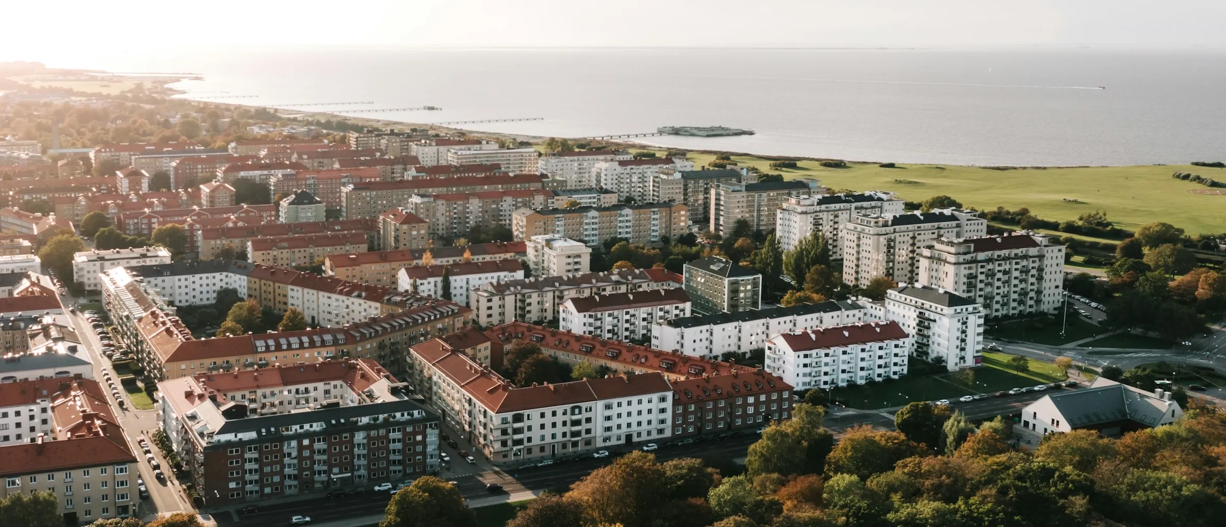 Flygfoto över Malmö