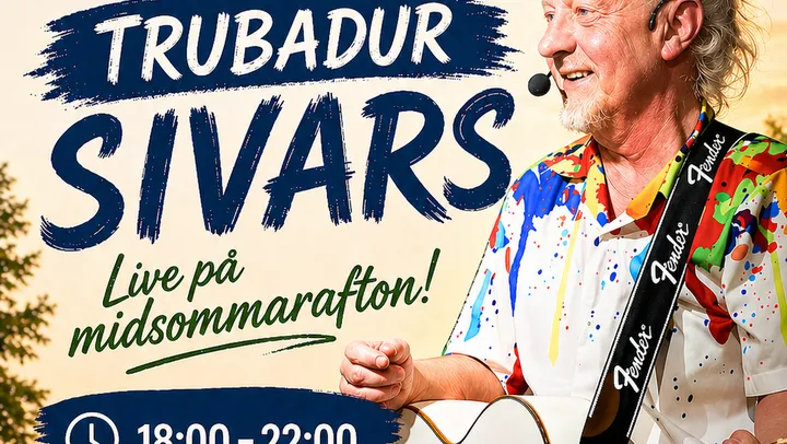 Midsommarafton med trubadur Sivars på Kapellskärs Camping – Norrtälje