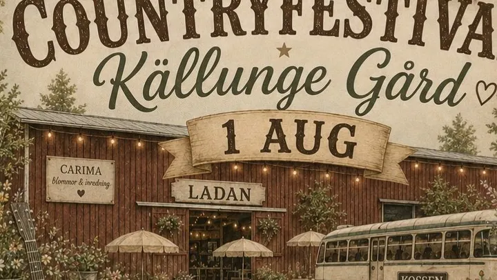 1 AUGUSTI COUNTRYFESTIVAL KÄLLUNGE GÅRD – VISBY