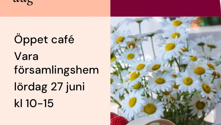 Café Jordgubbens dag i Vara församlingshem – Vara