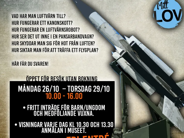 Höstlov på Luftvärnsmuséet – Norrtälje