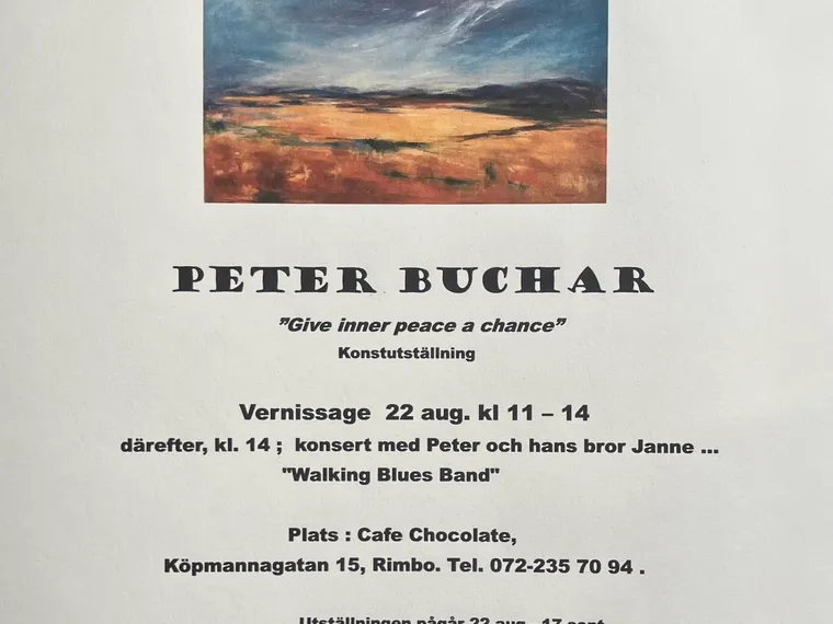 Vernissage och konsert på Café Chocolate – Rimbo