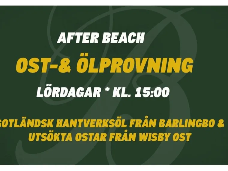 After Beach ost- och ölprovning – Visby