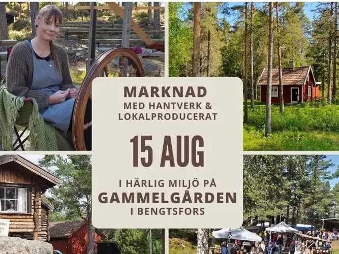 Mat- och hantverksmarknad på Gammelgården.  